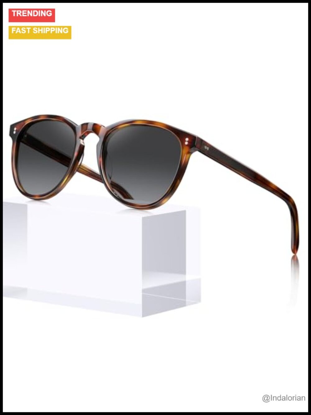 Retro Acetate Polarized Sunglasses for Women UV400 Protection, Pilot Shape,
